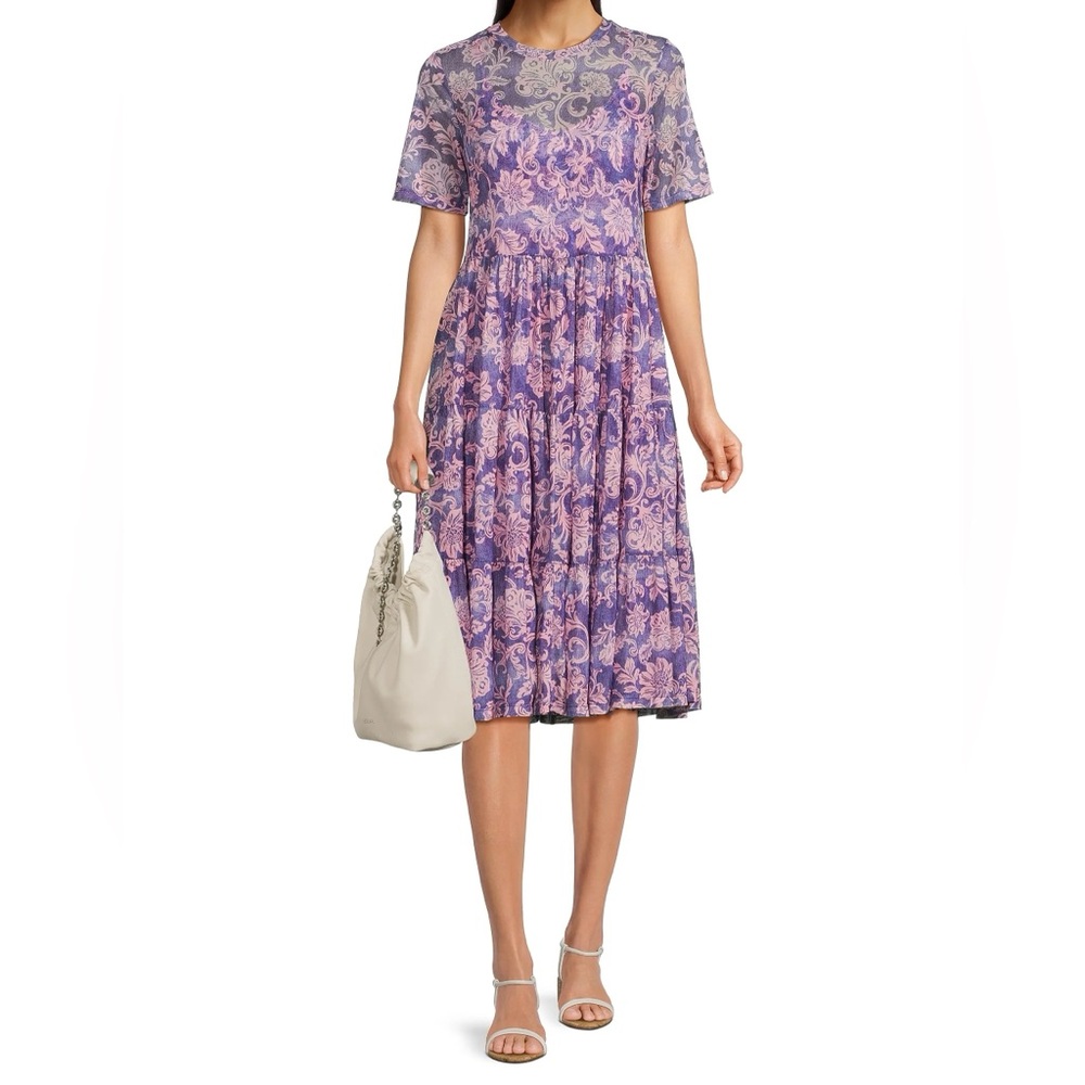 Johnny Was  Florentina Mesh Tiered Dress Size Small NWT